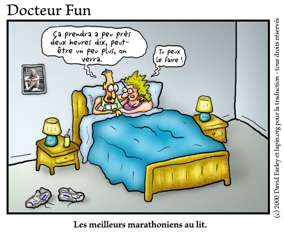 Marathonien au lit